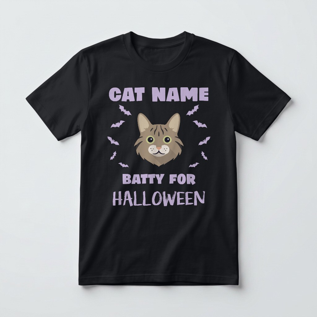 Batty for Halloween: Personalized {breedFullName} T-Shirt