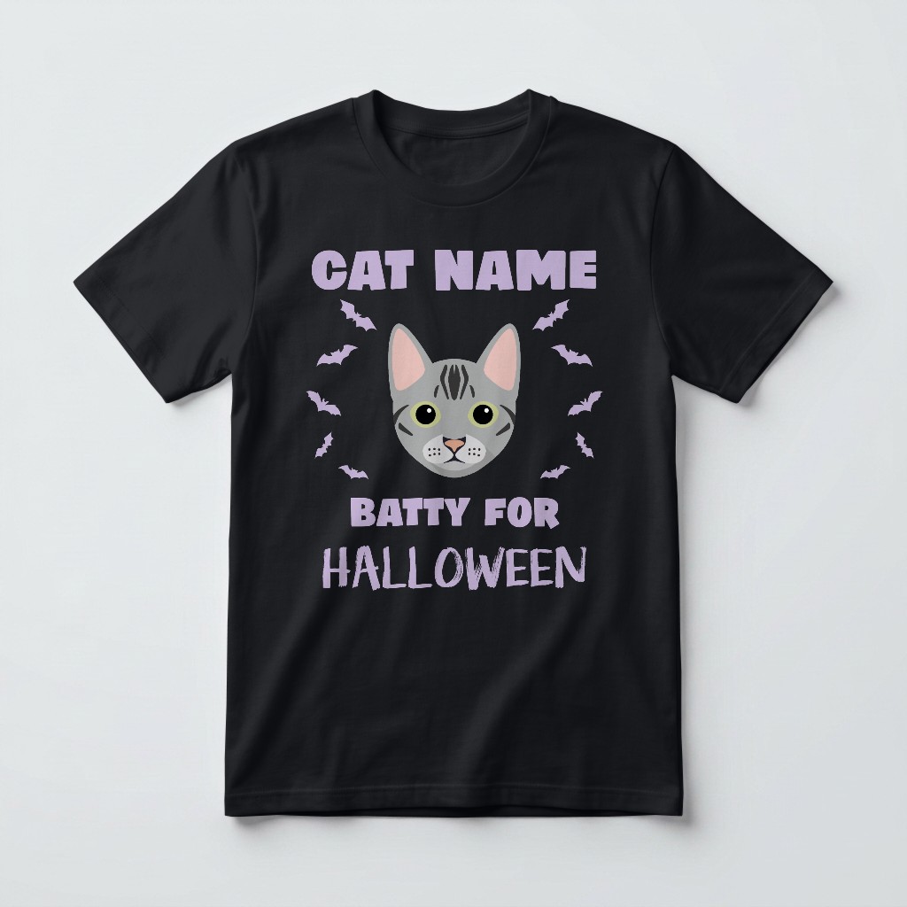 Batty for Halloween: Personalized {breedFullName} T-Shirt