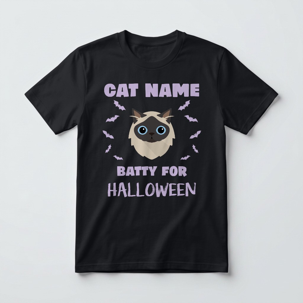 Batty for Halloween: Personalized {breedFullName} T-Shirt
