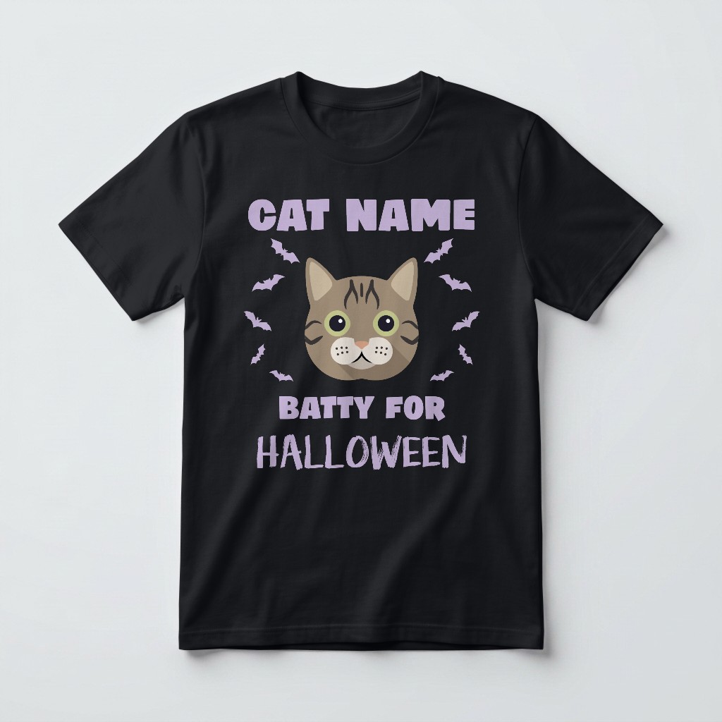 Batty for Halloween: Personalized {breedFullName} T-Shirt