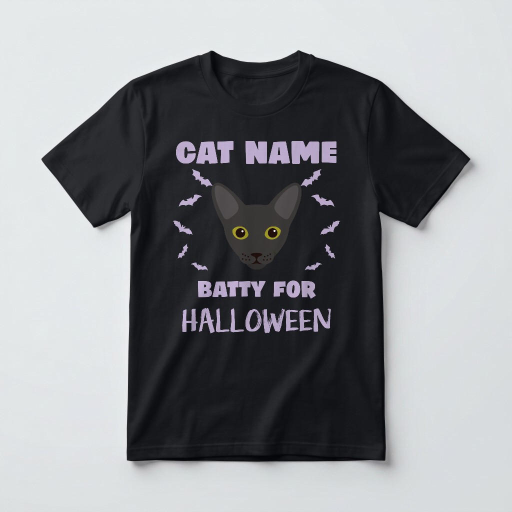 Batty for Halloween: Personalized {breedFullName} T-Shirt