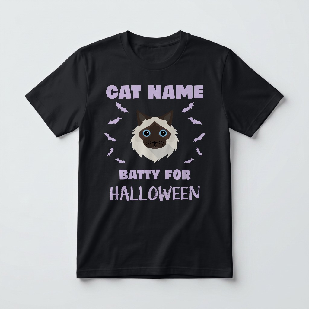 Batty for Halloween: Personalized {breedFullName} T-Shirt