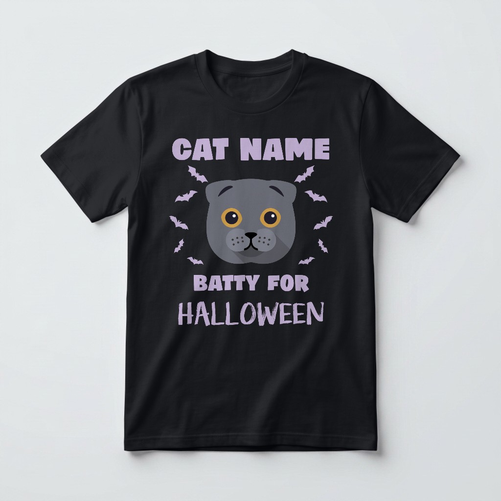 Batty for Halloween: Personalized {breedFullName} T-Shirt