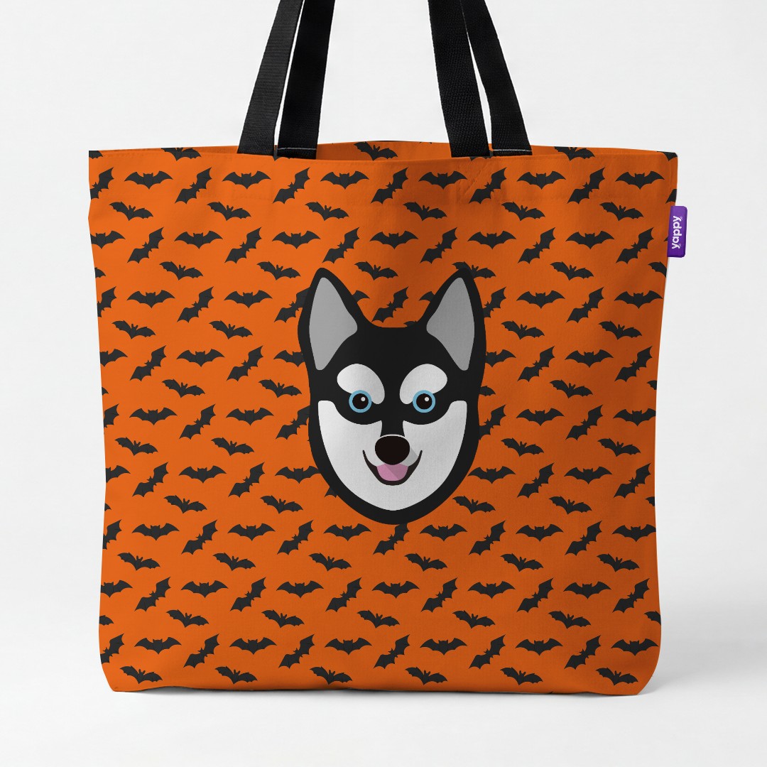 'Bat Attack' - Personalized {breedCommonName} Canvas Bag