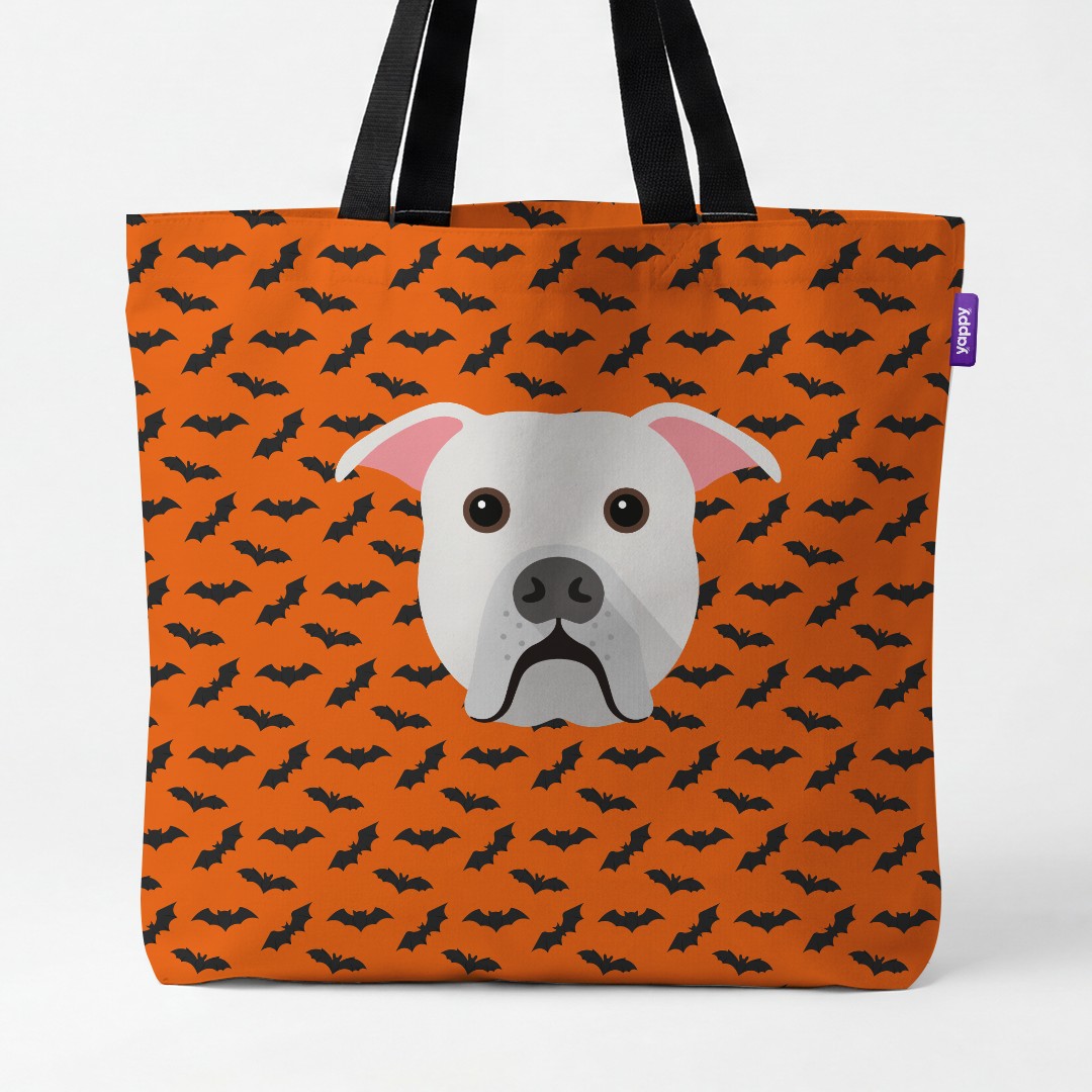 'Bat Attack' - Personalized {breedCommonName} Canvas Bag