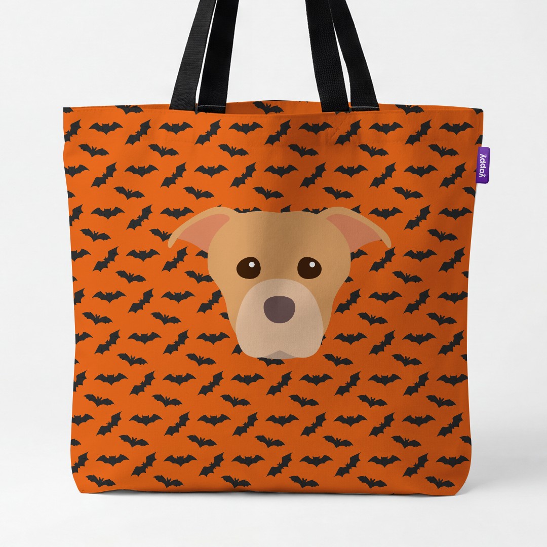 'Bat Attack' - Personalized {breedCommonName} Canvas Bag