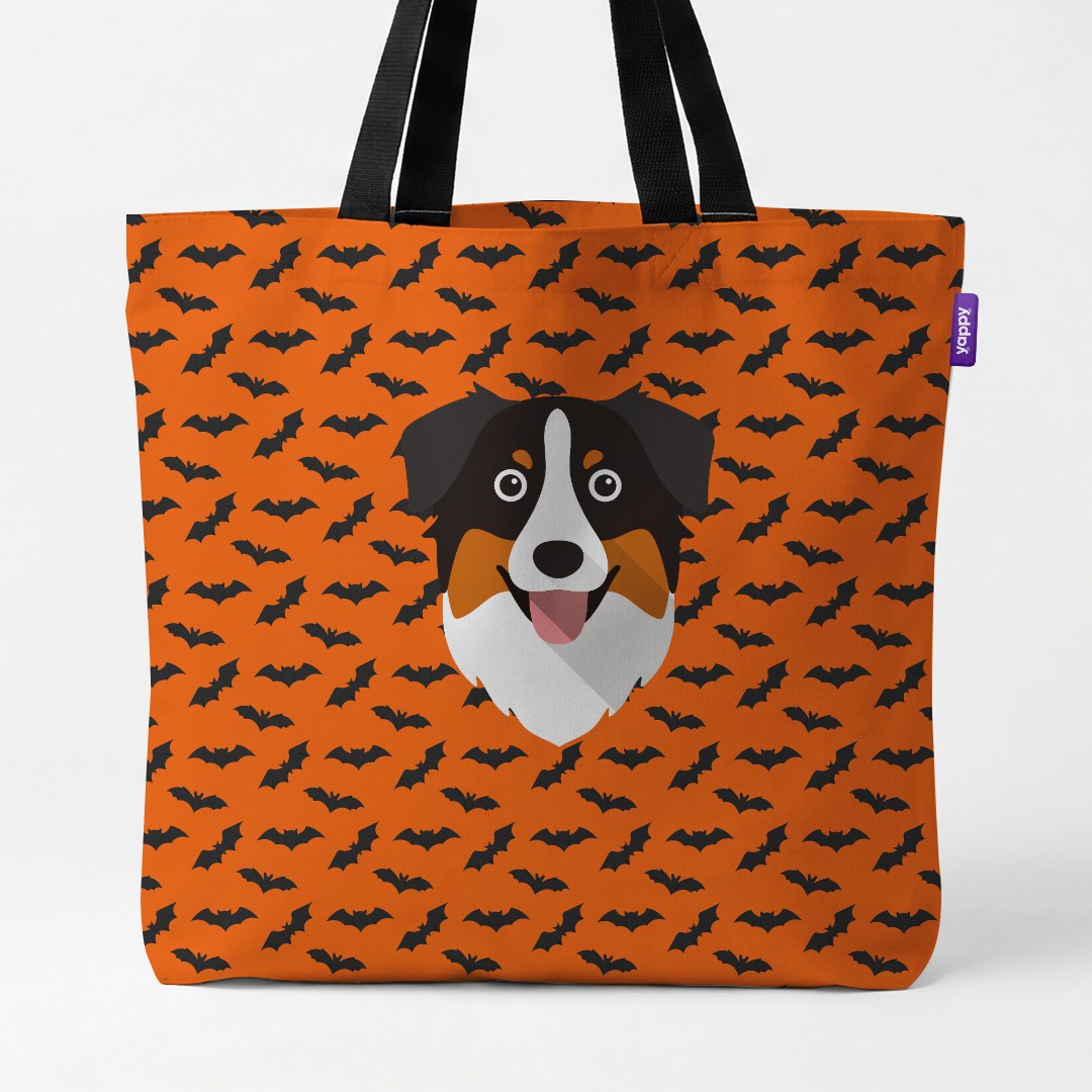 'Bat Attack' - Personalised {breedCommonName} Canvas Bag
