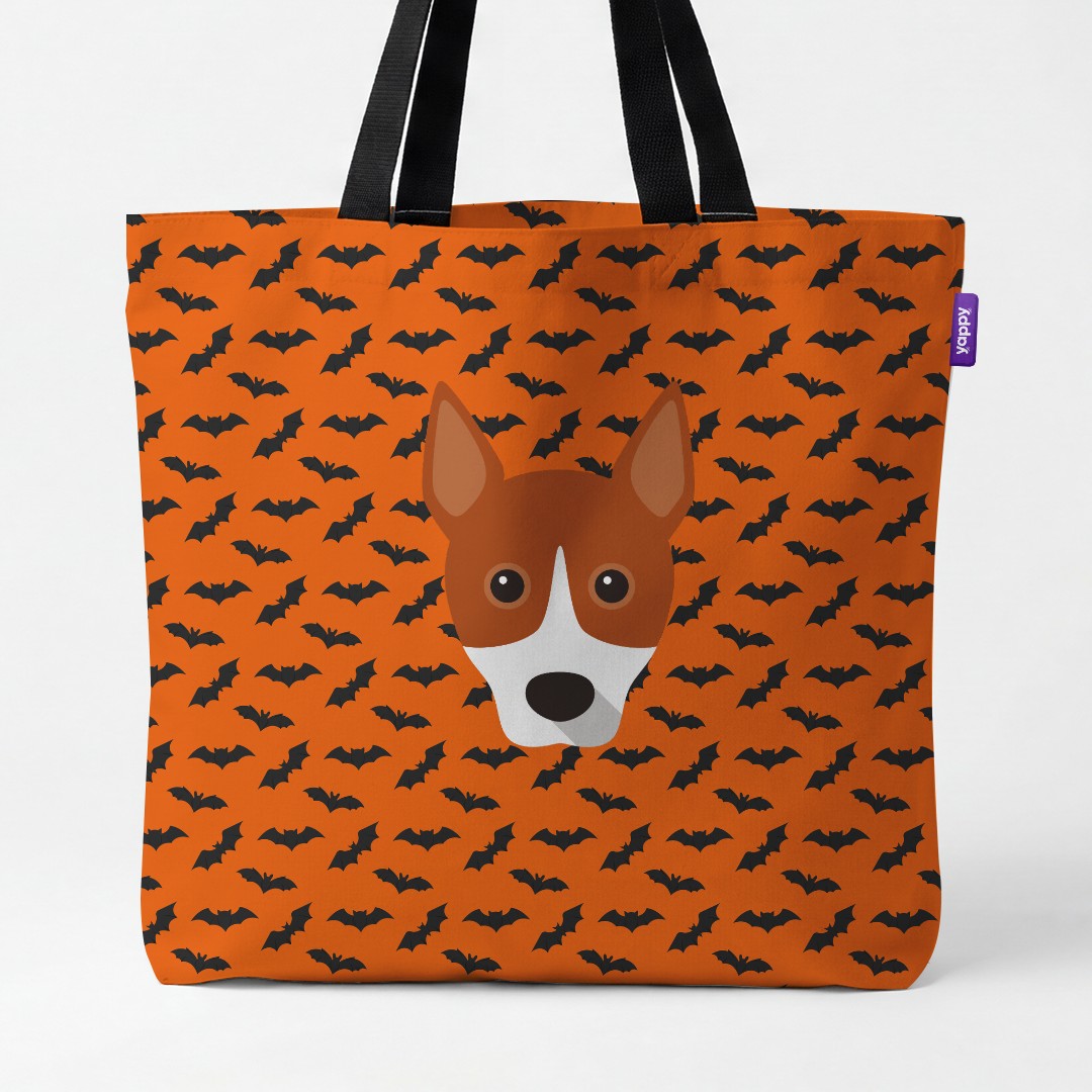'Bat Attack' - Personalized {breedCommonName} Canvas Bag