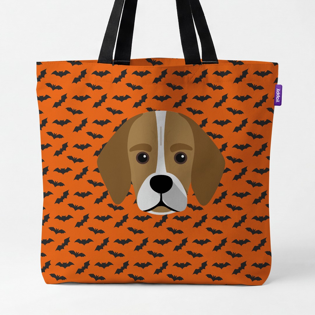 'Bat Attack' - Personalised {breedCommonName} Canvas Bag