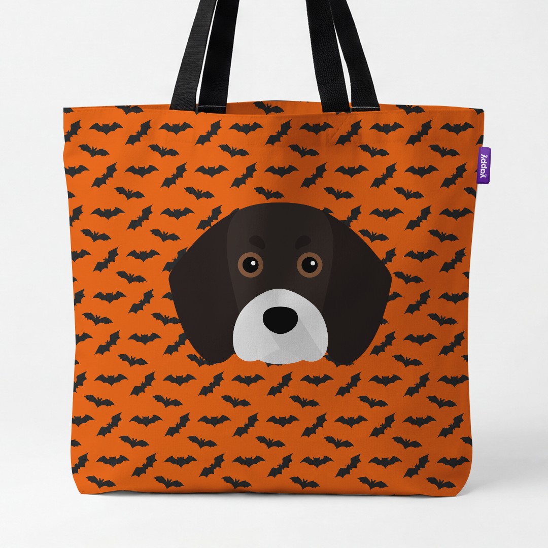 'Bat Attack' - Personalised {breedCommonName} Canvas Bag