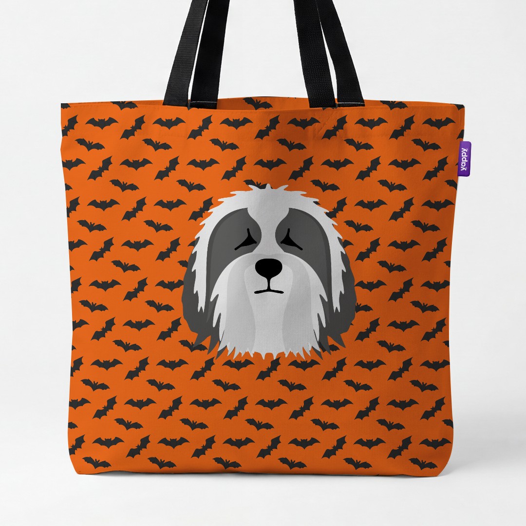 'Bat Attack' - Personalized {breedCommonName} Canvas Bag