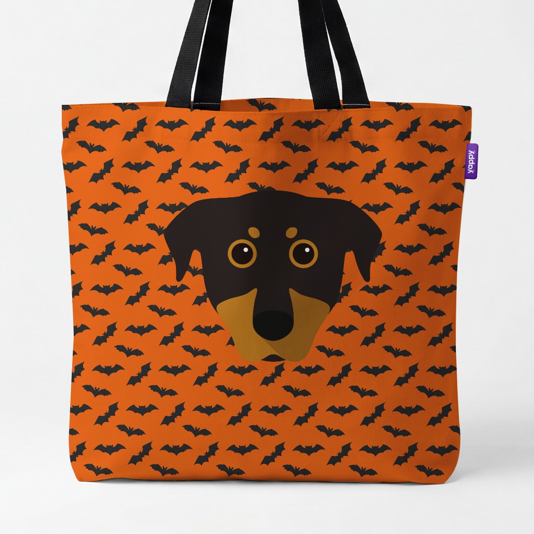 'Bat Attack' - Personalised {breedCommonName} Canvas Bag