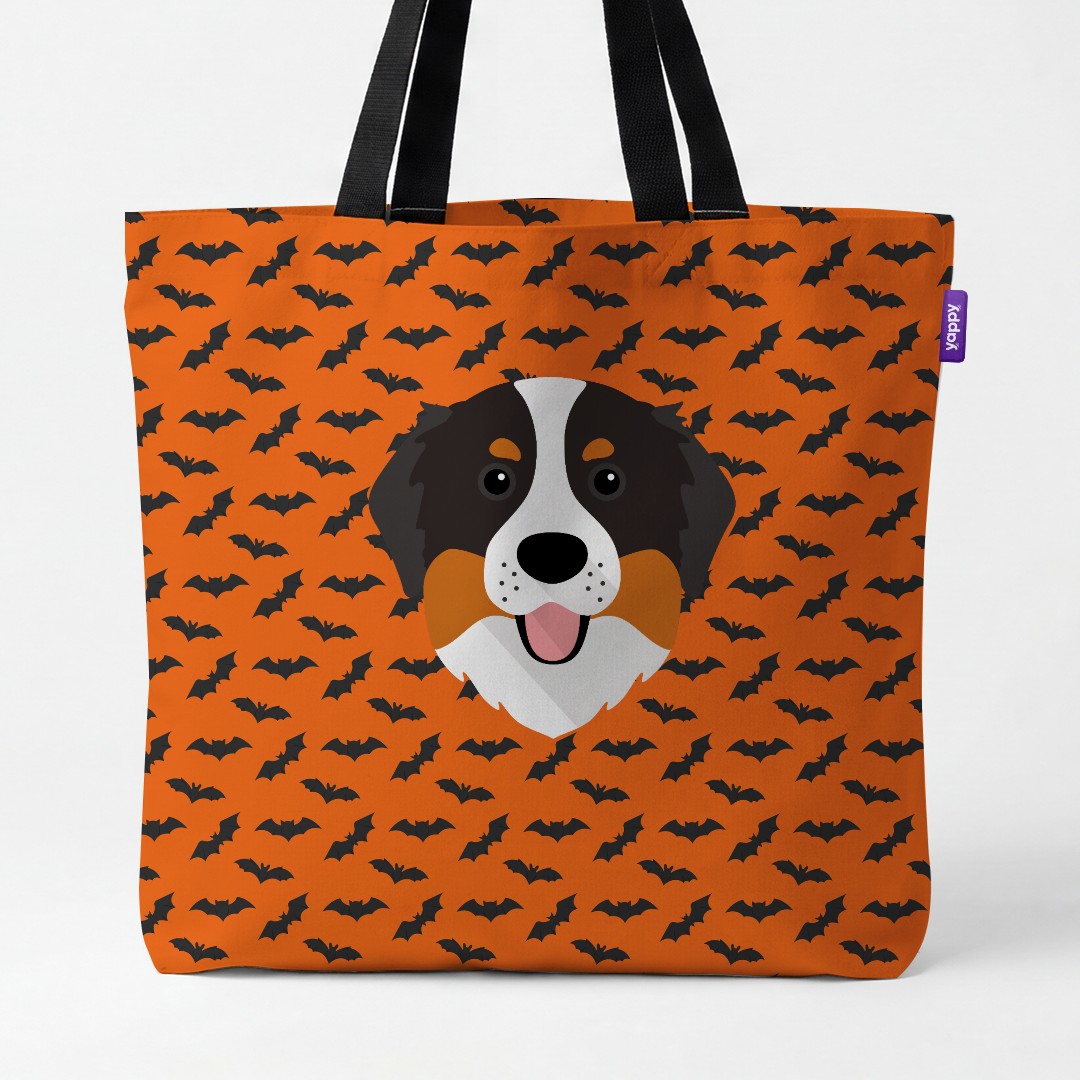 'Bat Attack' - Personalized {breedCommonName} Canvas Bag