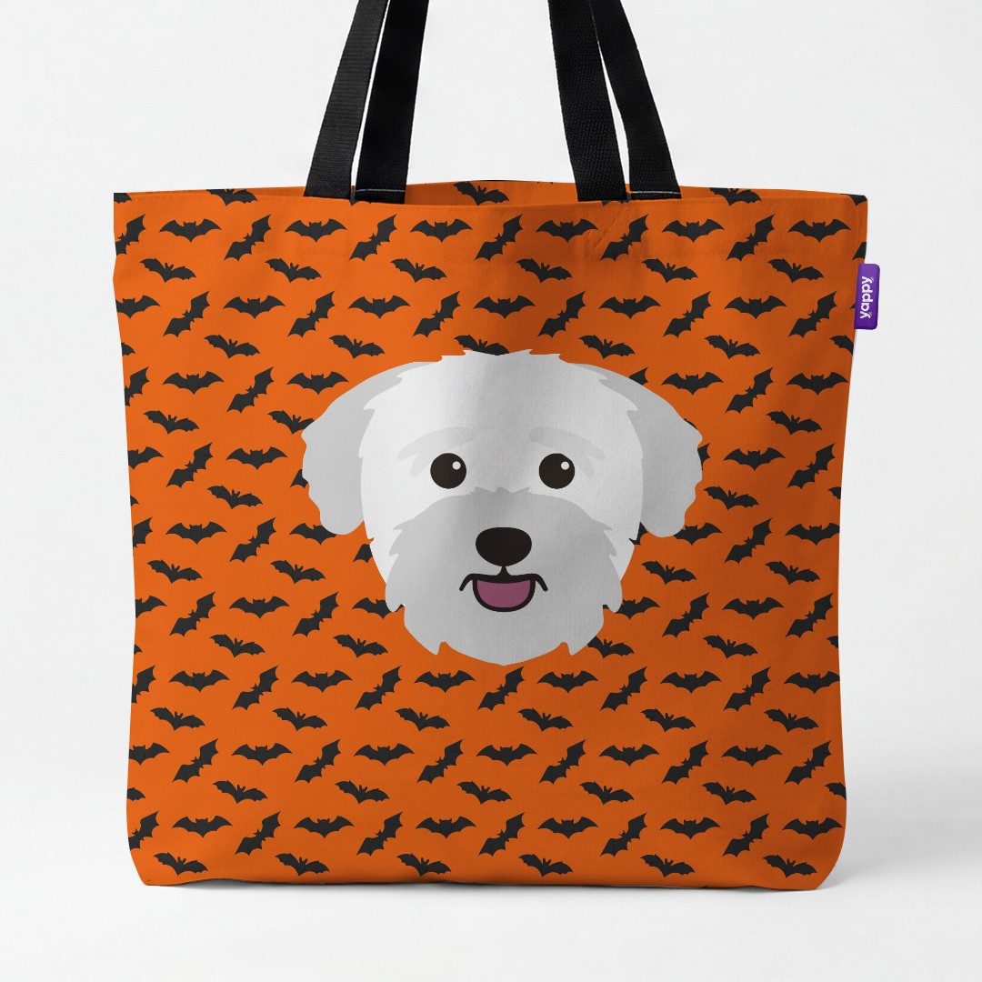 'Bat Attack' - Personalized {breedCommonName} Canvas Bag