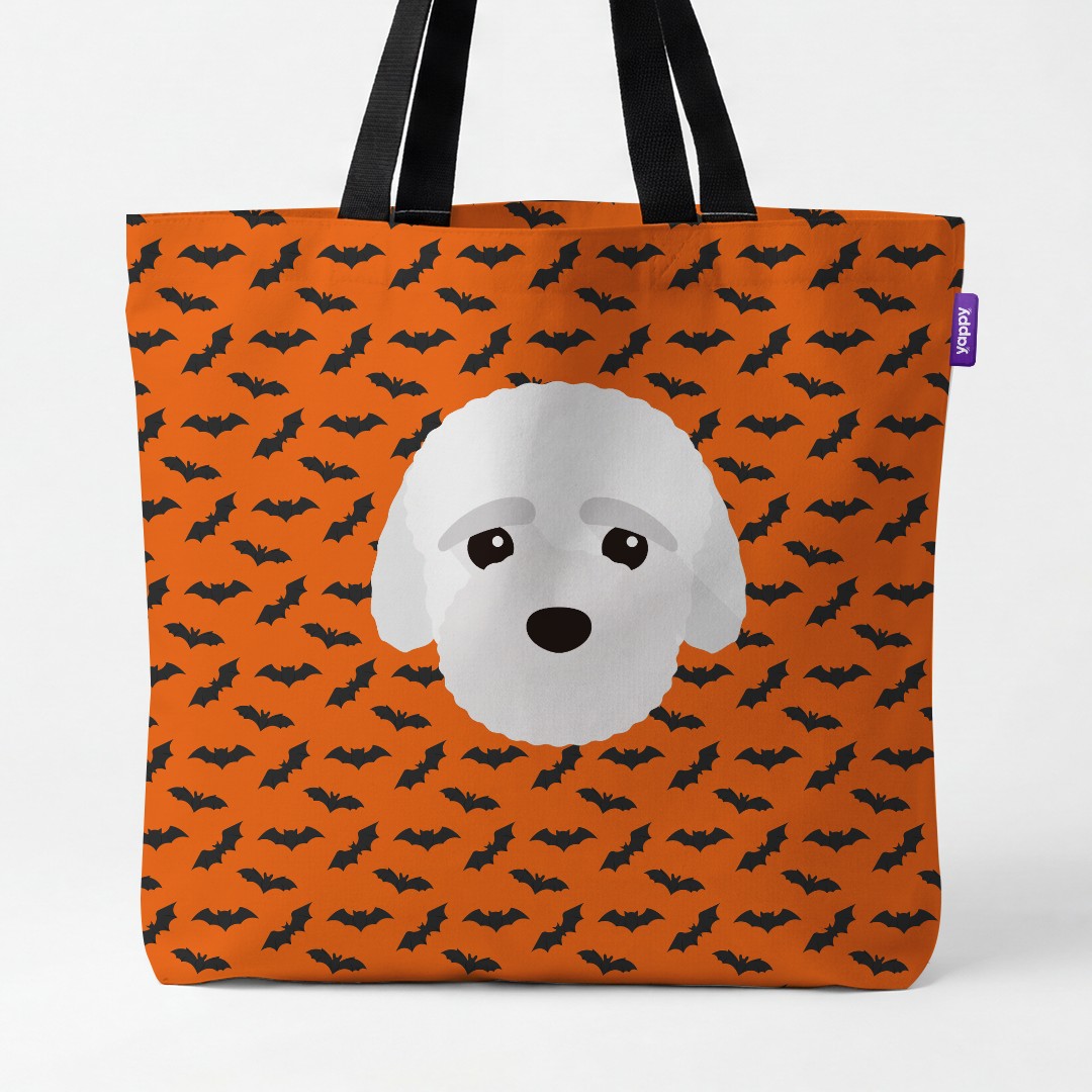 'Bat Attack' - Personalised {breedCommonName} Canvas Bag