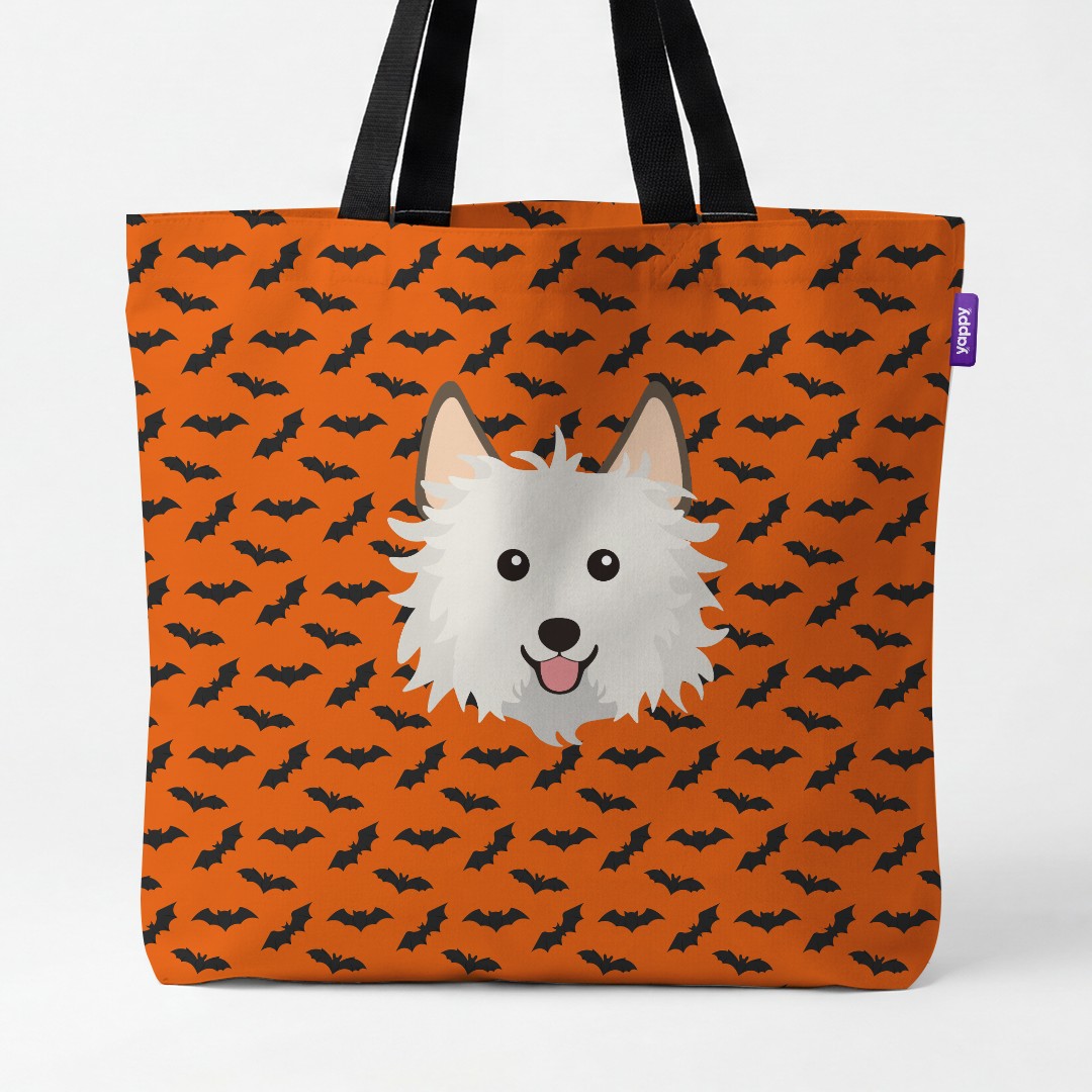 'Bat Attack' - Personalized {breedCommonName} Canvas Bag