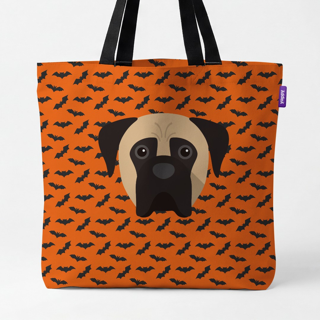 'Bat Attack' - Personalized {breedCommonName} Canvas Bag
