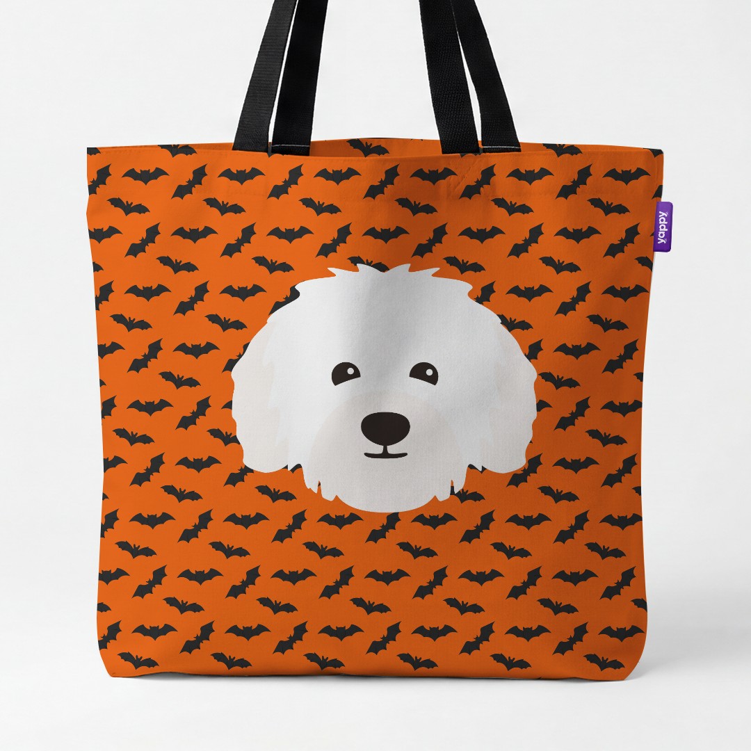 'Bat Attack' - Personalized {breedCommonName} Canvas Bag
