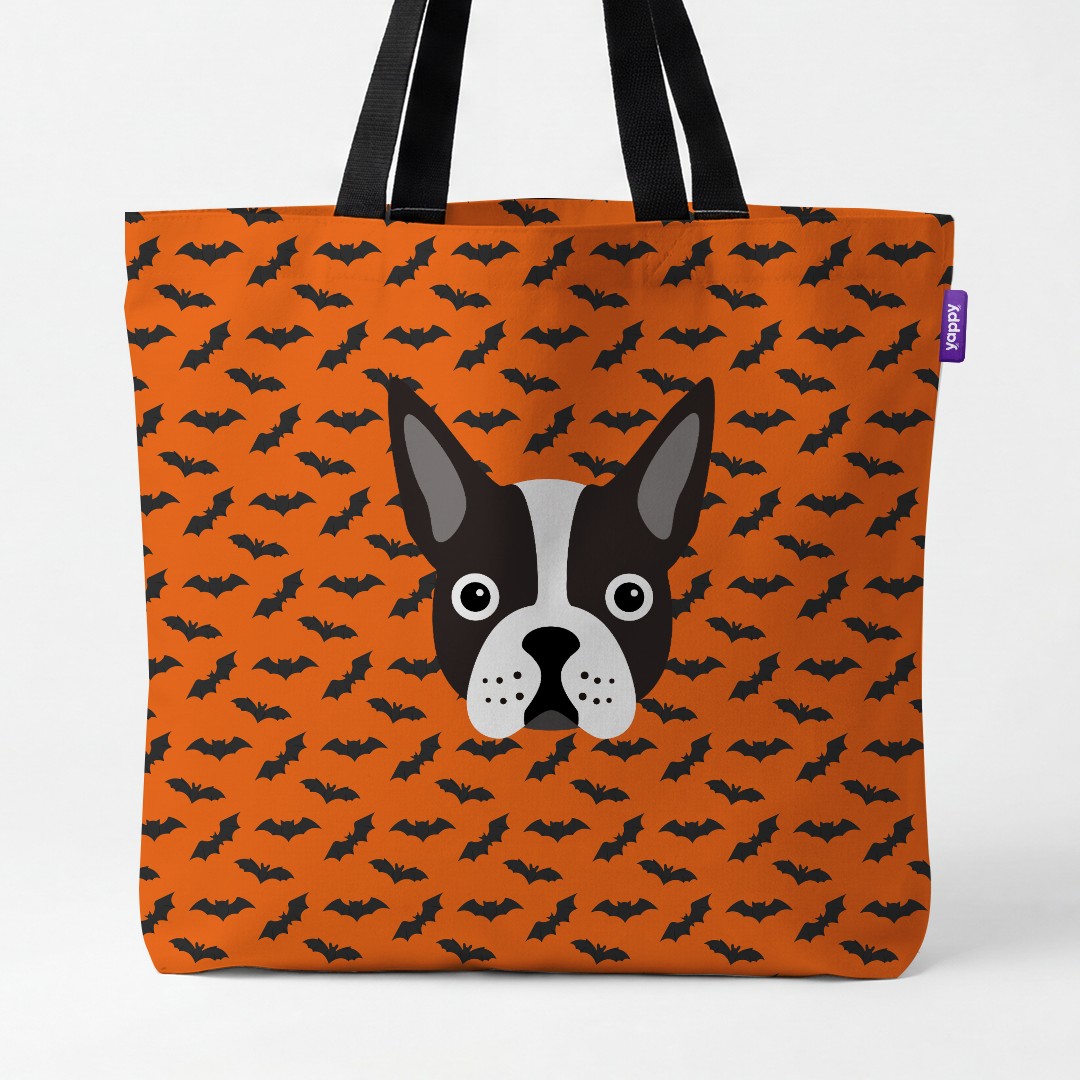 'Bat Attack' - Personalized {breedCommonName} Canvas Bag