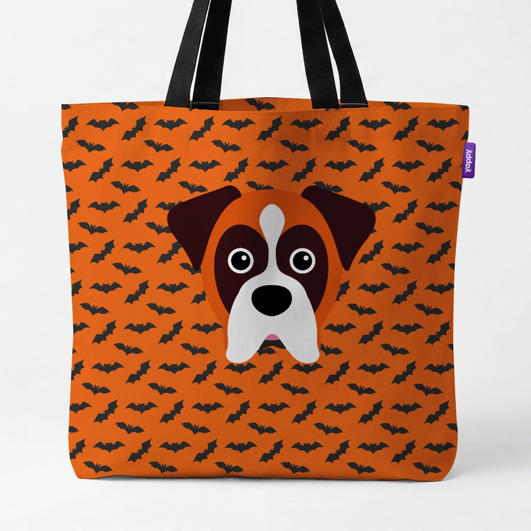 'Bat Attack' - Personalized {breedCommonName} Canvas Bag