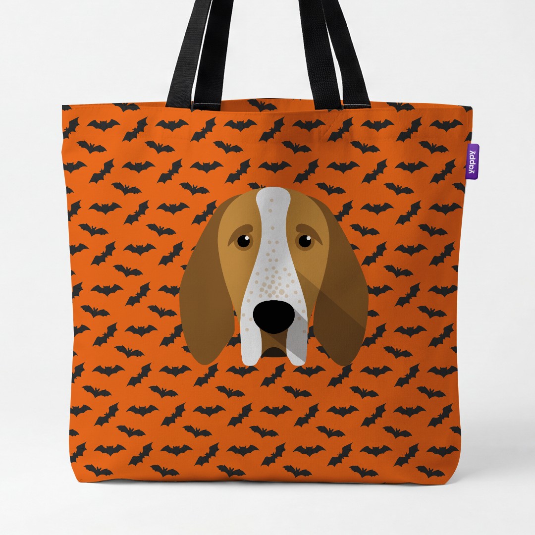 'Bat Attack' - Personalised {breedCommonName} Canvas Bag