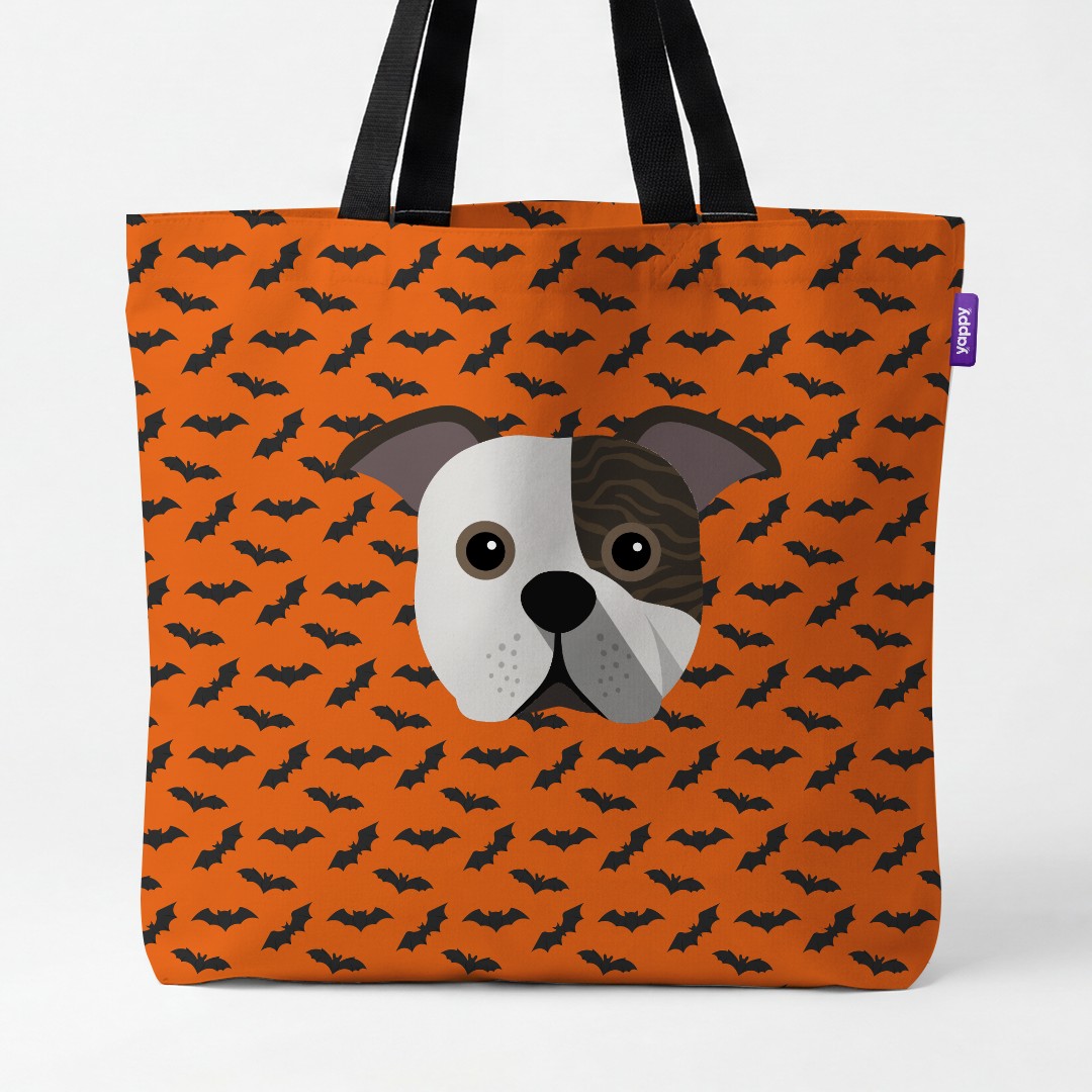 'Bat Attack' - Personalized {breedCommonName} Canvas Bag