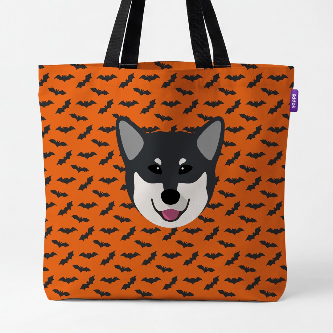 'Bat Attack' - Personalized {breedCommonName} Canvas Bag