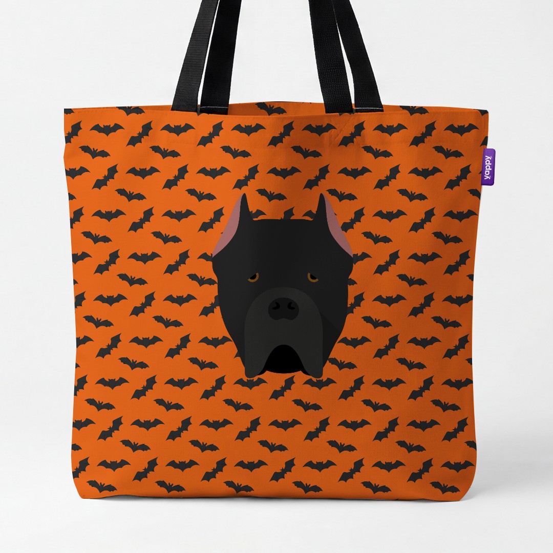 'Bat Attack' - Personalised {breedCommonName} Canvas Bag