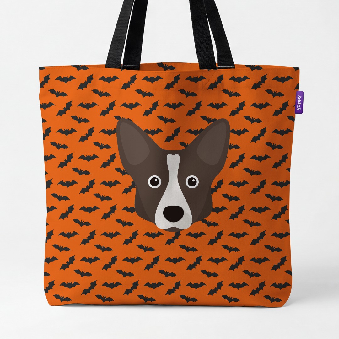 'Bat Attack' - Personalized {breedCommonName} Canvas Bag