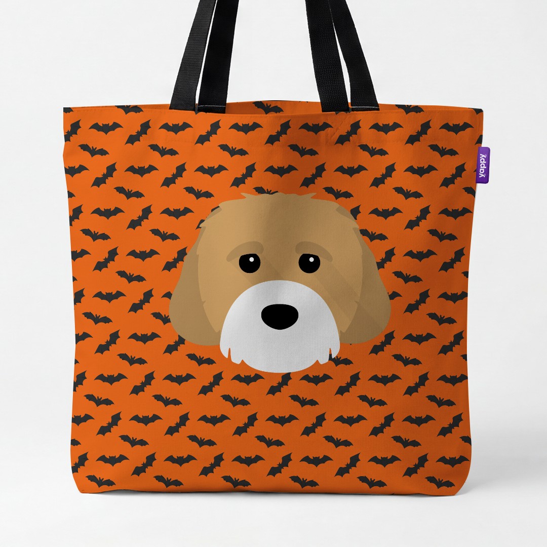 'Bat Attack' - Personalized {breedCommonName} Canvas Bag