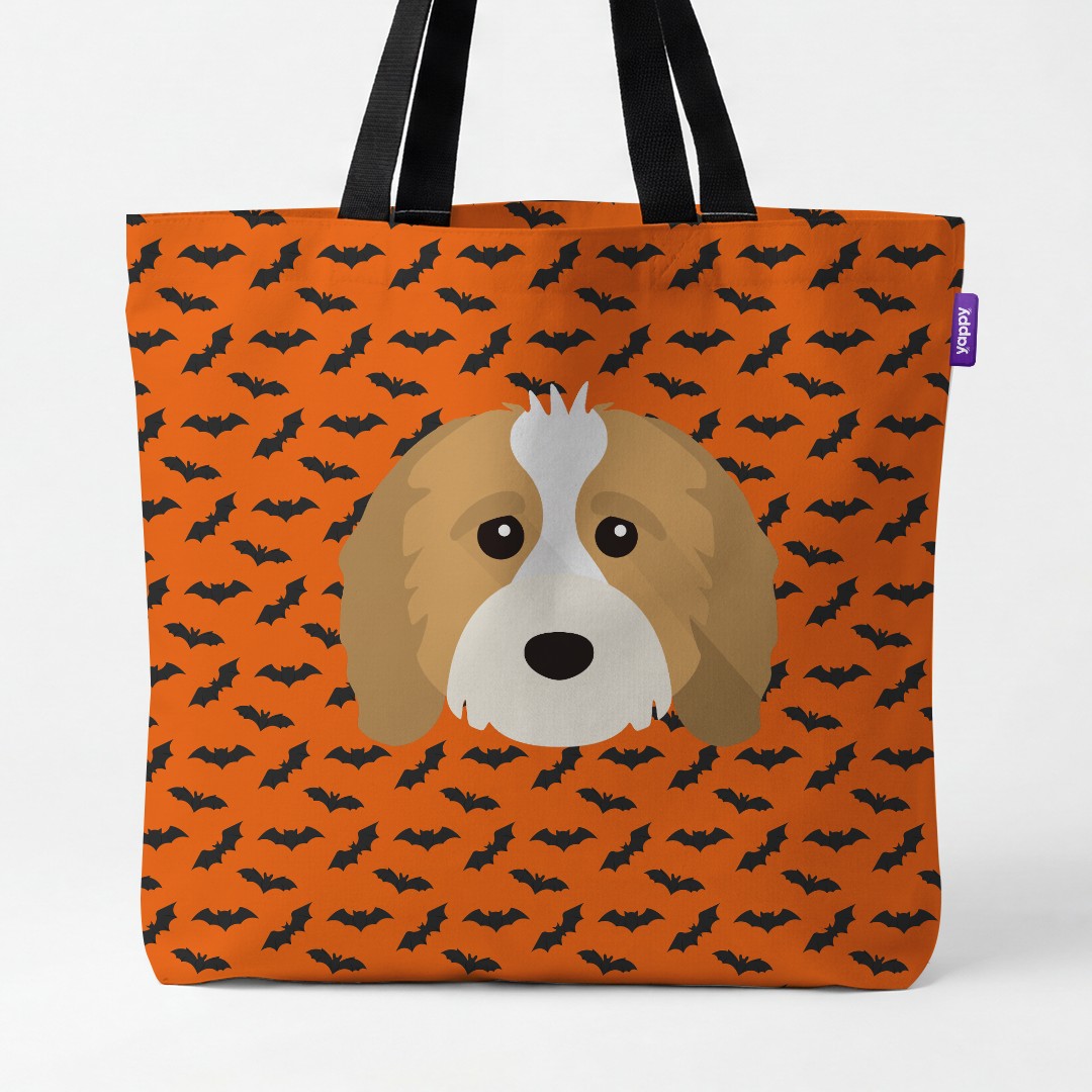 'Bat Attack' - Personalized {breedCommonName} Canvas Bag