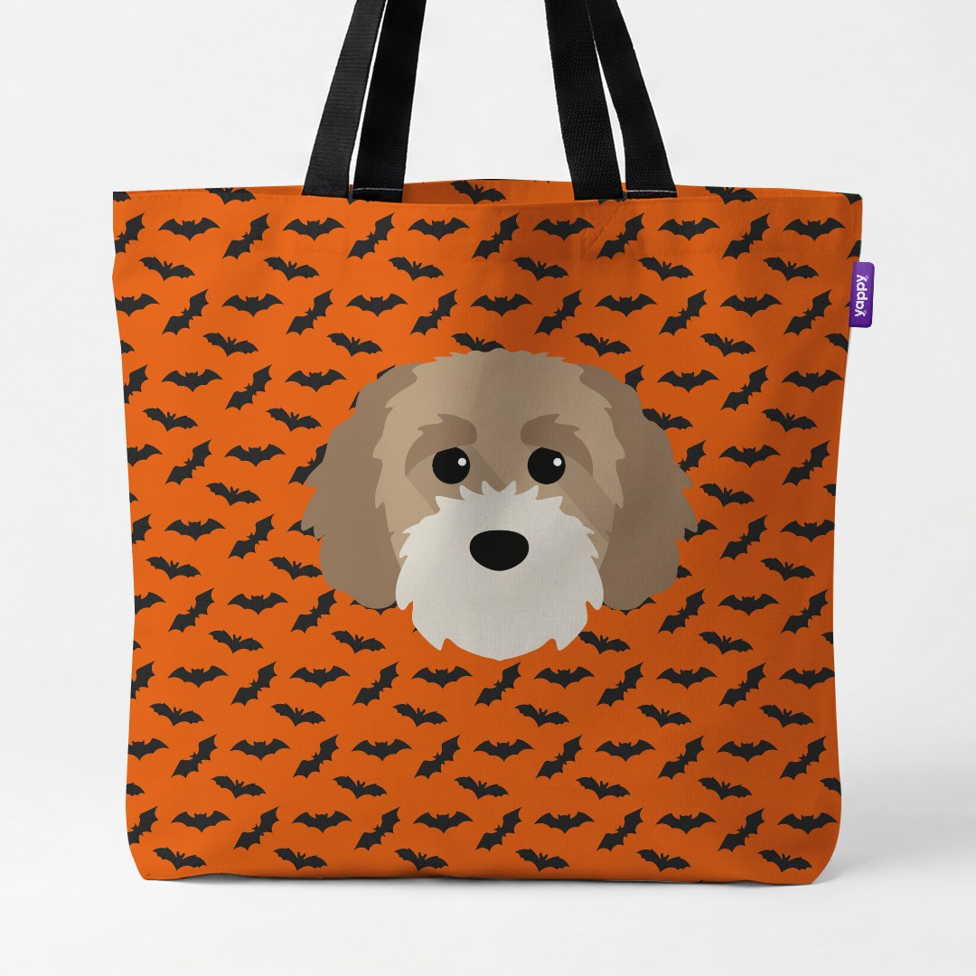 'Bat Attack' - Personalized {breedCommonName} Canvas Bag