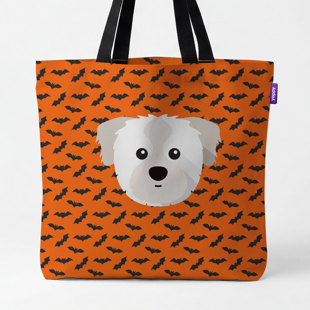 'Bat Attack' - Personalized {breedCommonName} Canvas Bag