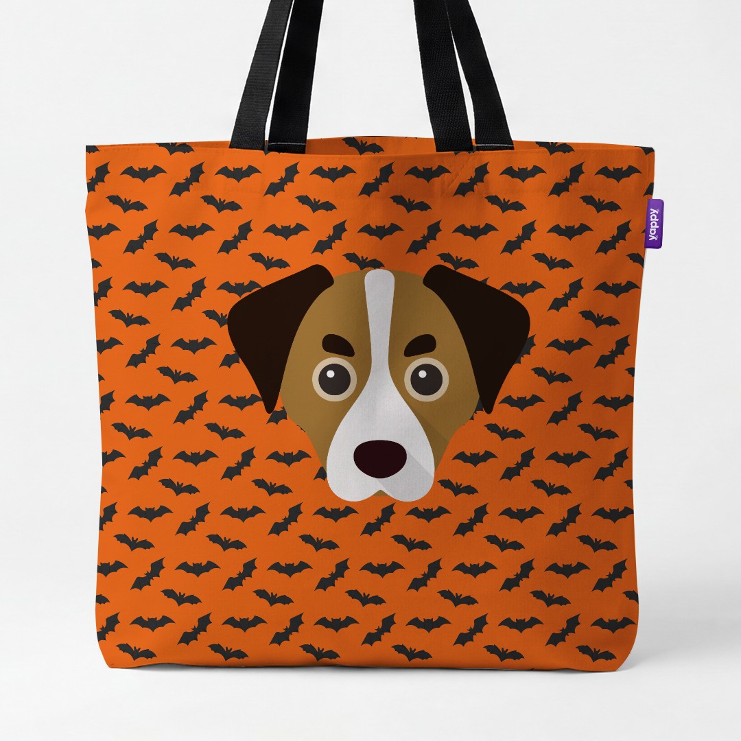 'Bat Attack' - Personalised {breedCommonName} Canvas Bag