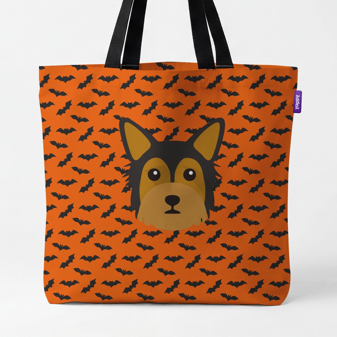 'Bat Attack' - Personalised {breedCommonName} Canvas Bag
