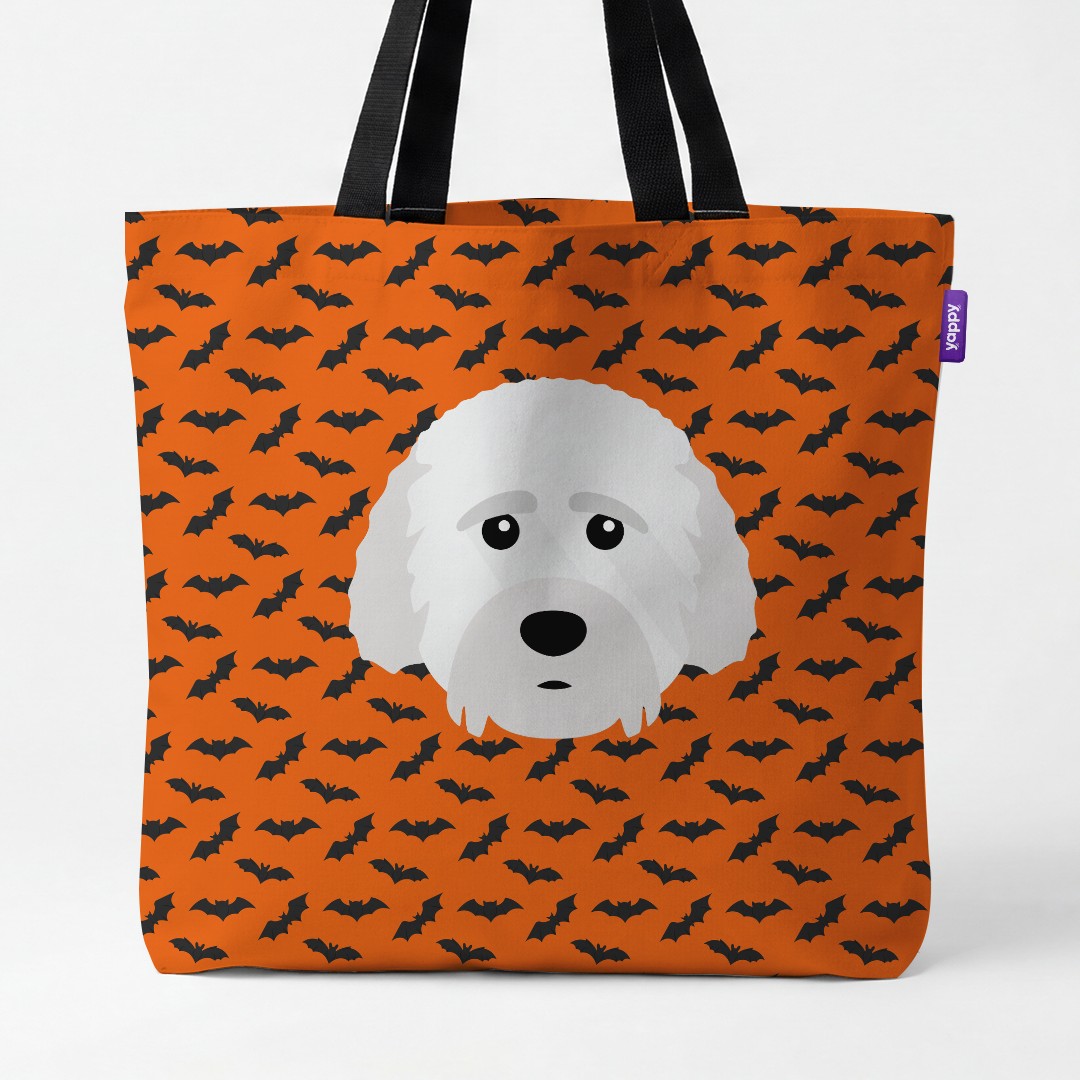 'Bat Attack' - Personalized {breedCommonName} Canvas Bag