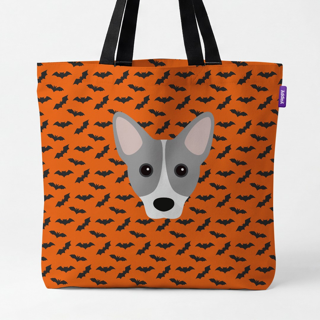 'Bat Attack' - Personalized {breedCommonName} Canvas Bag
