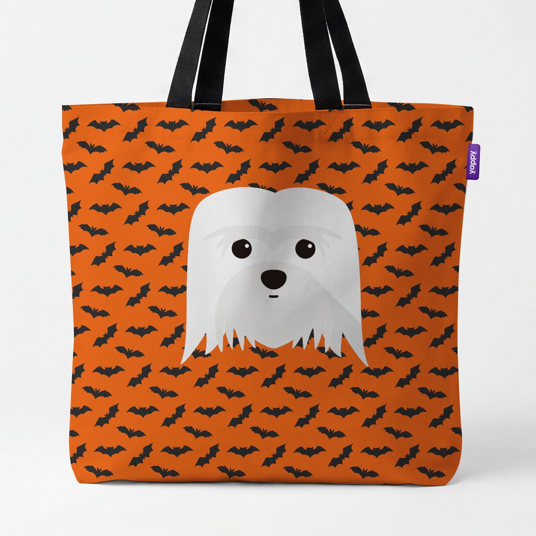 'Bat Attack' - Personalized {breedCommonName} Canvas Bag