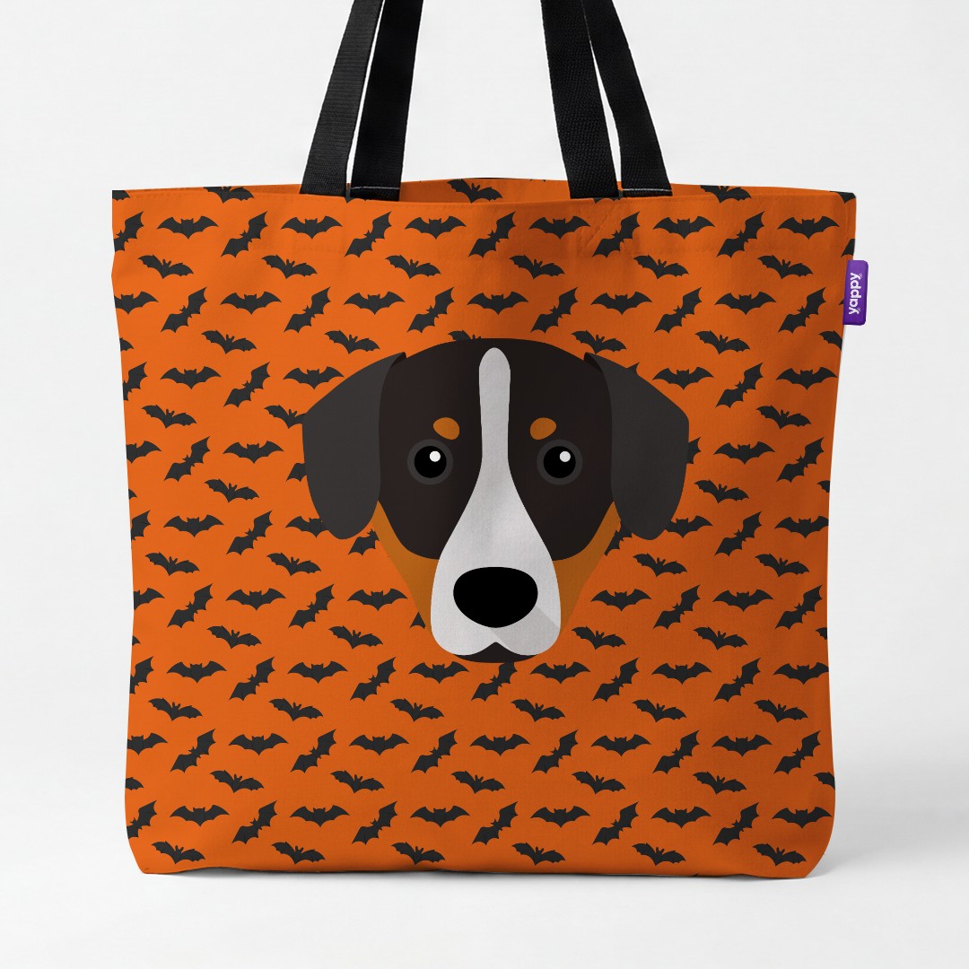 'Bat Attack' - Personalised {breedCommonName} Canvas Bag