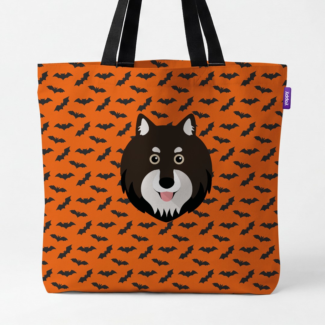 'Bat Attack' - Personalised {breedCommonName} Canvas Bag