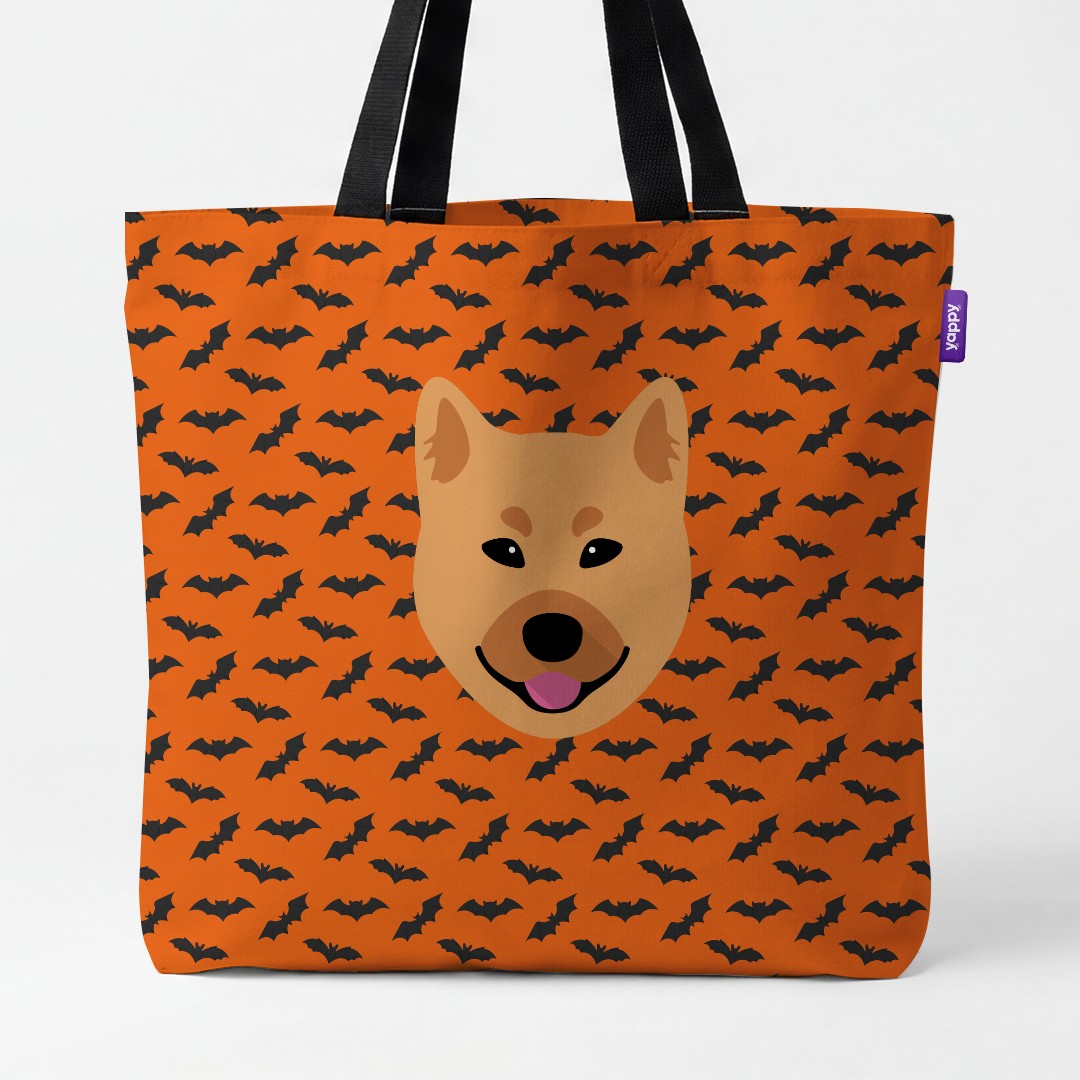 'Bat Attack' - Personalized {breedCommonName} Canvas Bag