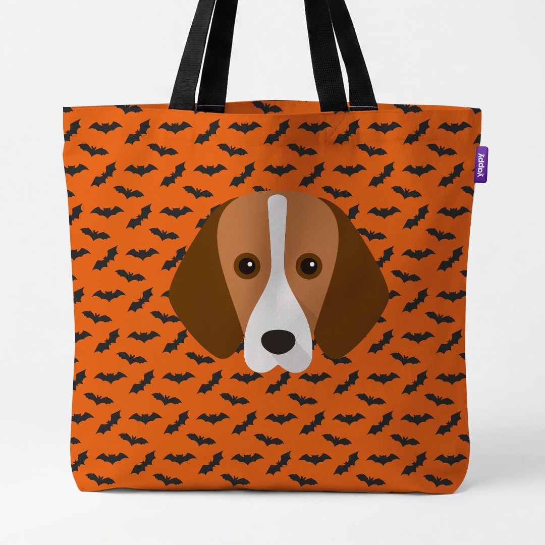'Bat Attack' - Personalized {breedCommonName} Canvas Bag