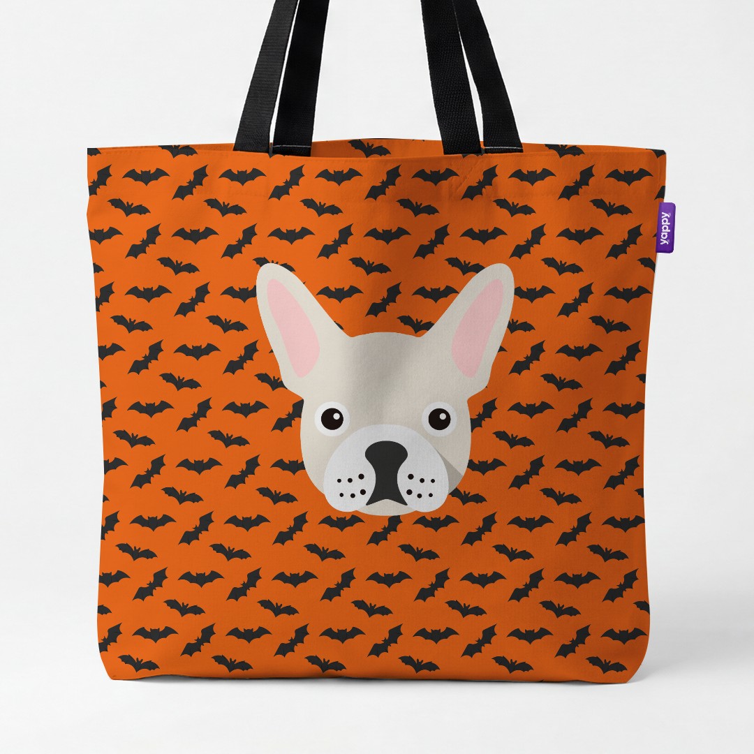 'Bat Attack' - Personalised {breedCommonName} Canvas Bag