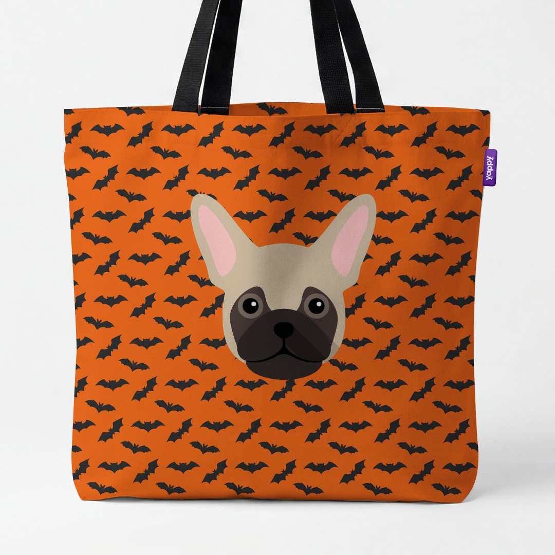 'Bat Attack' - Personalized {breedCommonName} Canvas Bag
