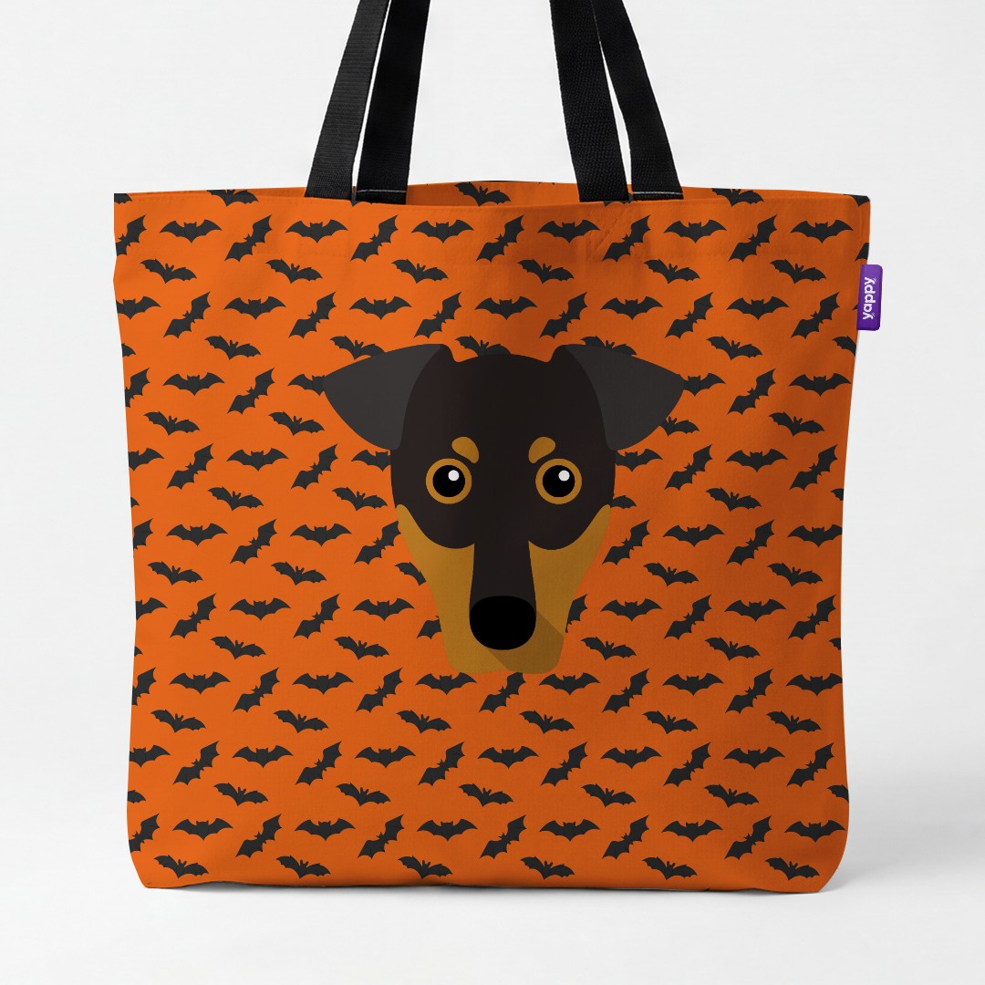 'Bat Attack' - Personalised {breedCommonName} Canvas Bag