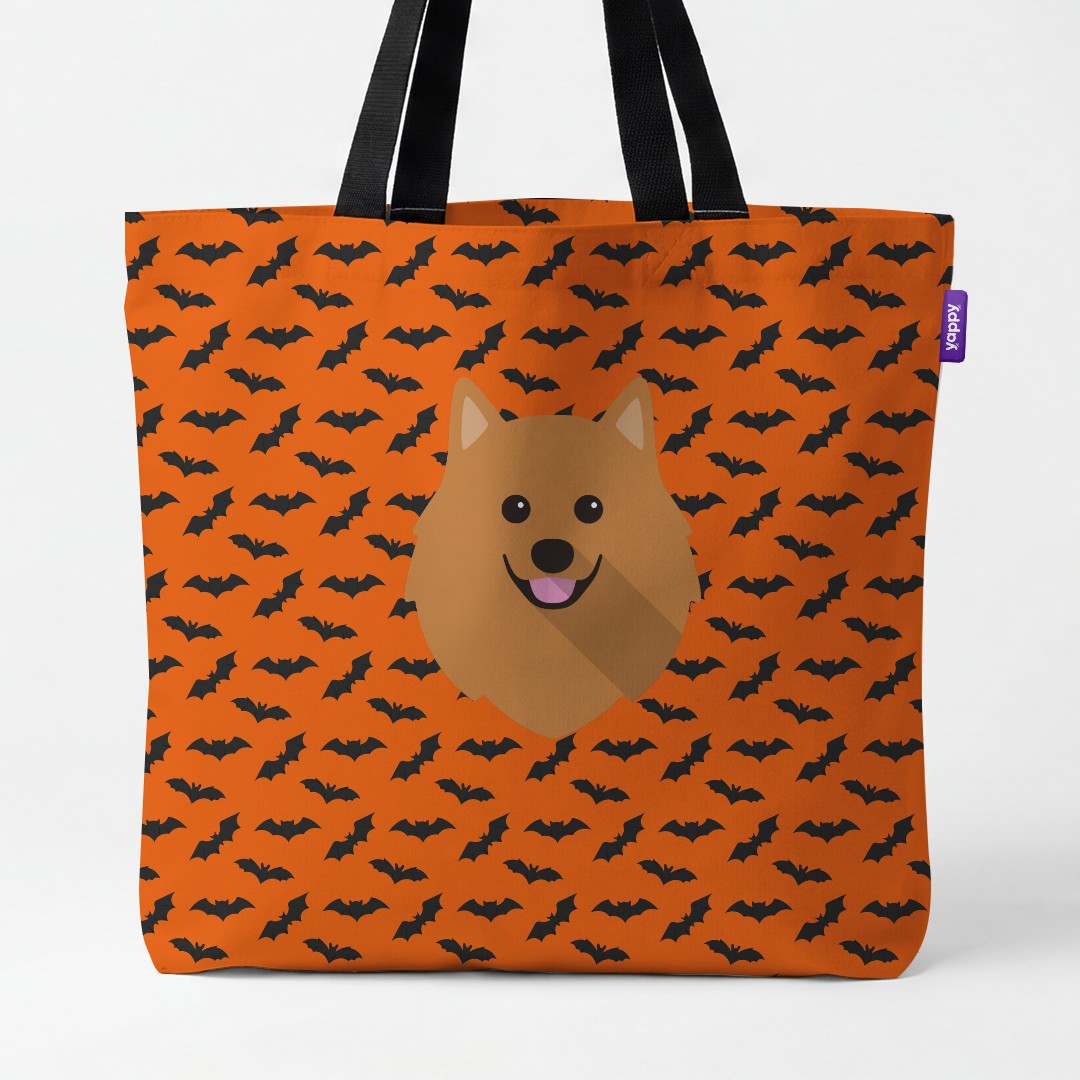'Bat Attack' - Personalized {breedCommonName} Canvas Bag