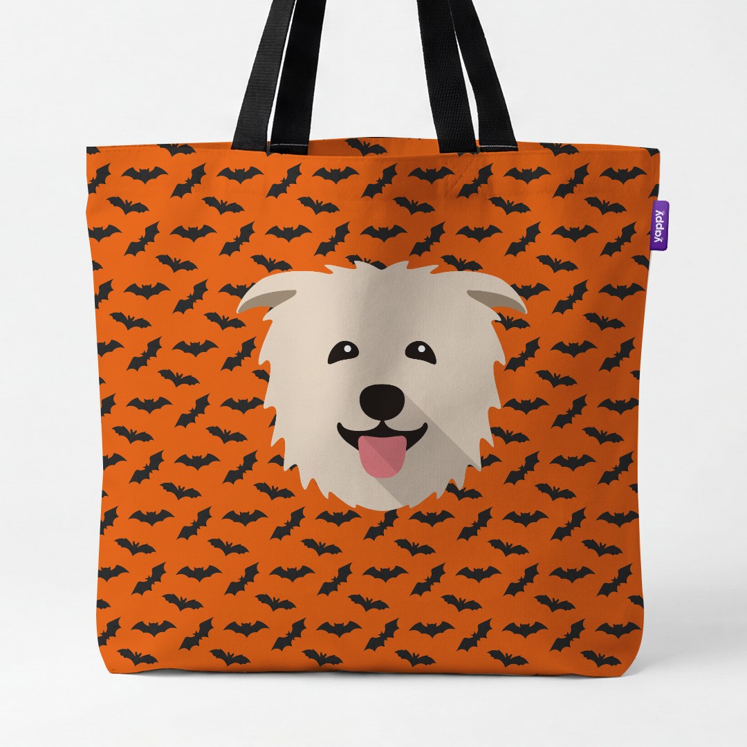 'Bat Attack' - Personalized {breedCommonName} Canvas Bag