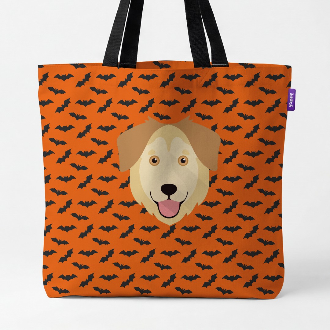 'Bat Attack' - Personalized {breedCommonName} Canvas Bag