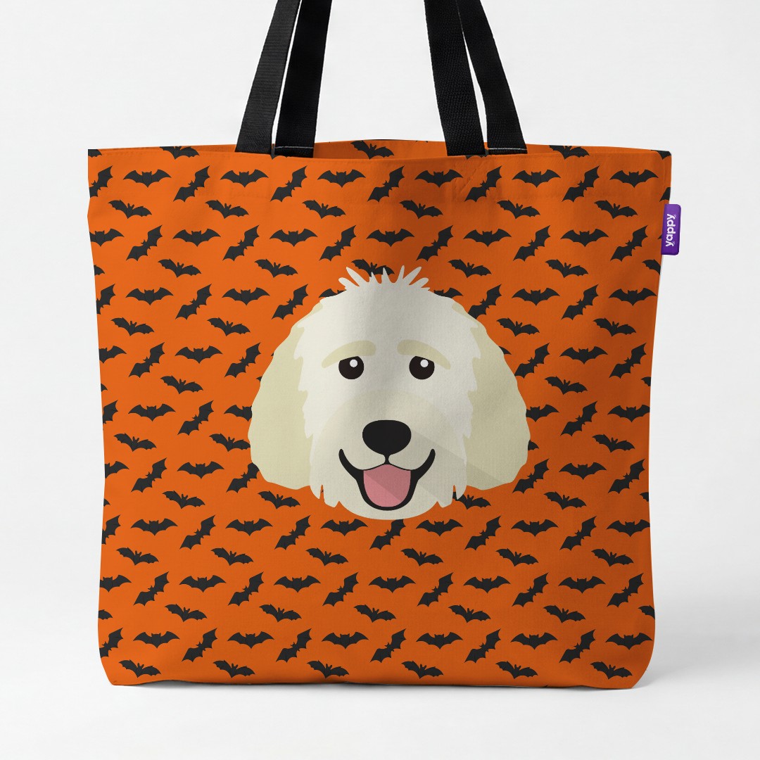 'Bat Attack' - Personalised {breedCommonName} Canvas Bag