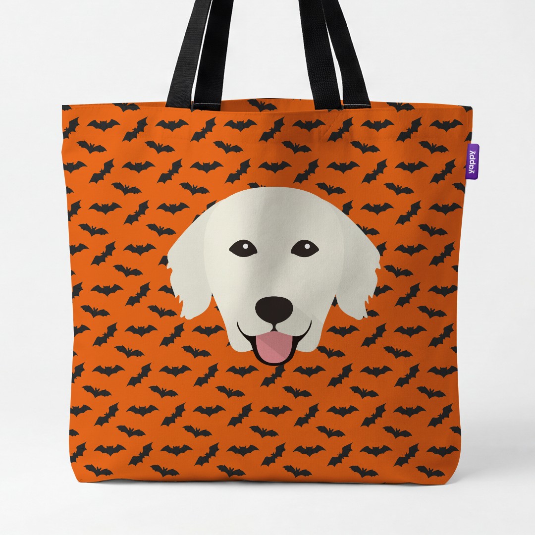 'Bat Attack' - Personalized {breedCommonName} Canvas Bag